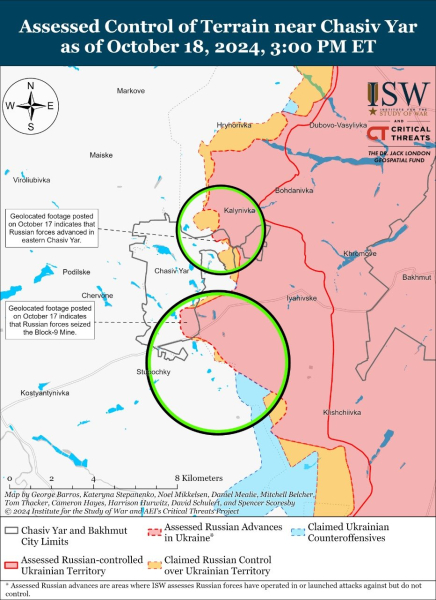 Mappa delle operazioni militari per il 19 ottobre 2024 - situazione al fronte