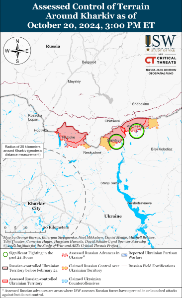 Mappa delle operazioni militari al 21 ottobre 2024 - situazione al fronte