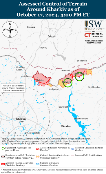 Mappa delle operazioni militari al 18 ottobre 2024 - situazione al fronte