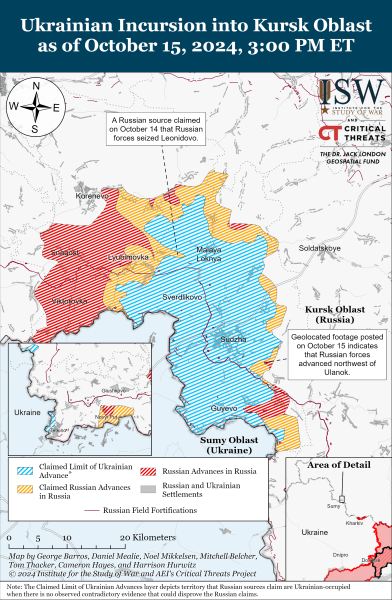 Mappa delle operazioni militari per il 16 ottobre 2024 – situazione al fronte