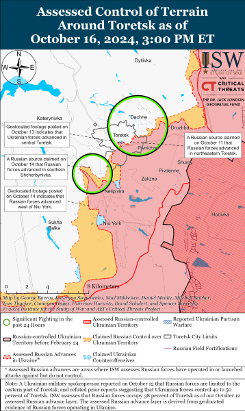 Mappa delle operazioni militari per il 17 ottobre 2024 - situazione al fronte