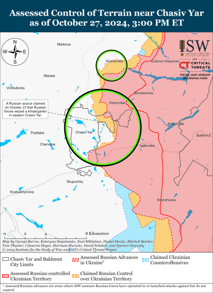 Mappa delle operazioni militari per il 28 ottobre 2024 - situazione al anteriore