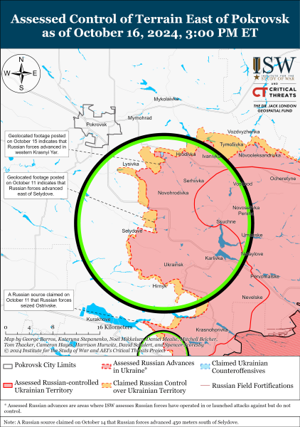 Mappa delle operazioni militari al 17 ottobre 2024 - situazione al fronte