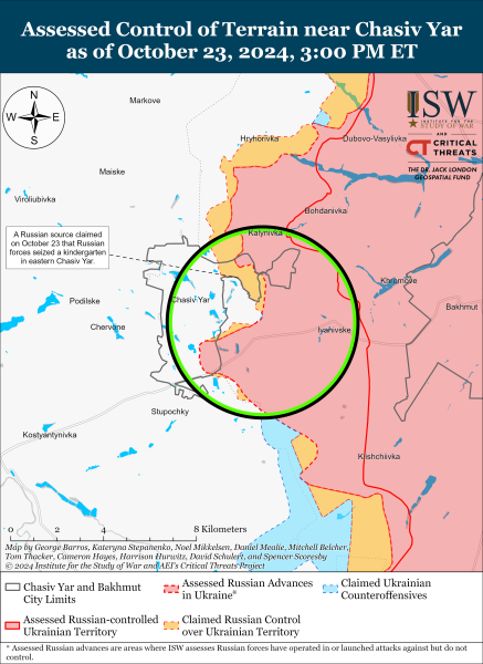 Mappa delle operazioni militari del 24 ottobre , 2024 – situazione al fronte