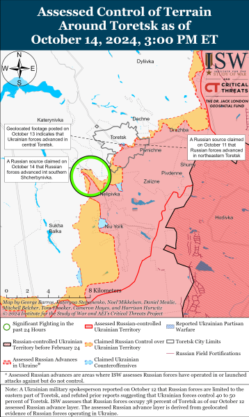 Mappa delle operazioni militari del 15 ottobre 2024 - la situazione al fronte 