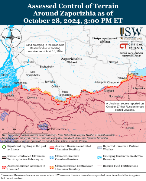 Mappa delle operazioni militari per il 29 ottobre 2024 - situazione al fronte