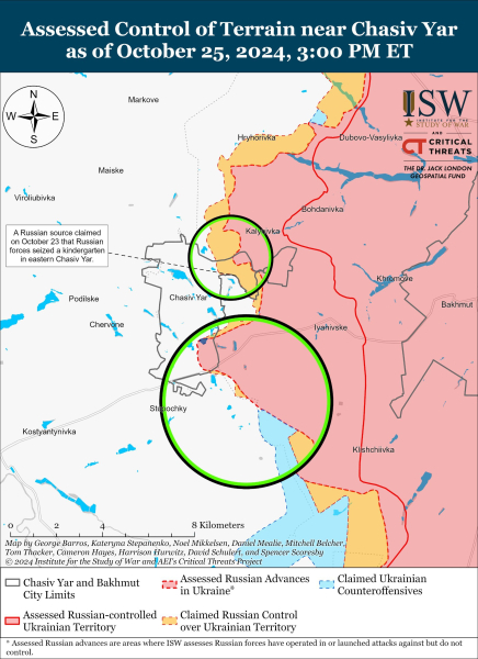 Mappa delle operazioni militari al 26 ottobre 2024 - situazione al front