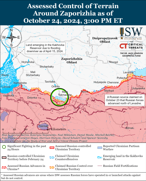 Mappa delle operazioni militari al 25 ottobre 2024 - situazione al fronte