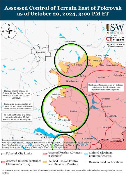 Mappa delle operazioni militari del 21 ottobre 2024 - la situazione al fronte 