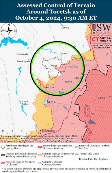 Mappa delle operazioni militari al 5 ottobre 2024 - situazione a il fronte