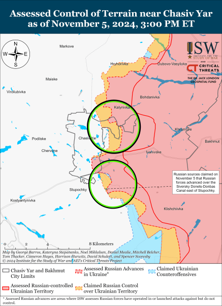 Mappa delle operazioni militari del 6 novembre 2024 - situazione al fronte