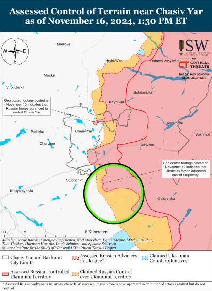 Mappa delle operazioni militari del 17 novembre 2024 - la situazione al fronte