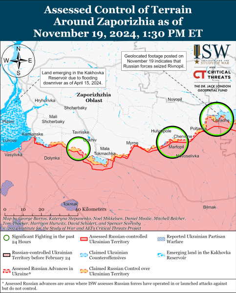 Mappa delle operazioni militari per il 20 novembre 2024 - la situazione al fronte