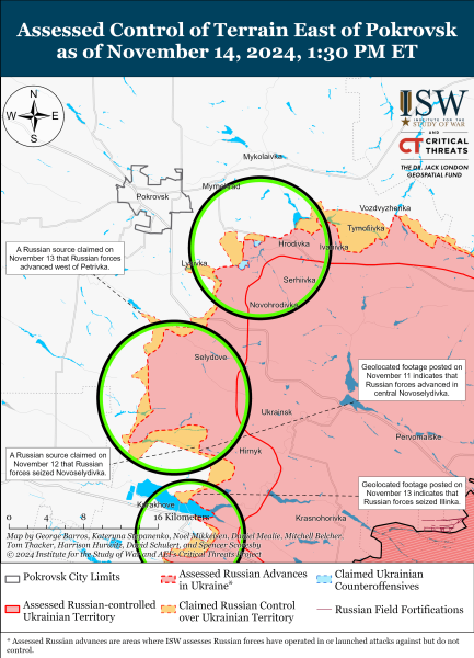 Mappa delle operazioni militari del 15 novembre 2024 - la situazione al fronte 