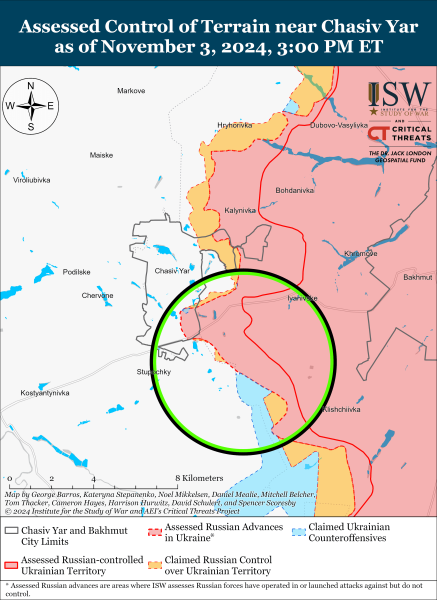 Mappa delle operazioni militari del 4 novembre 2024 - situazione al fronte