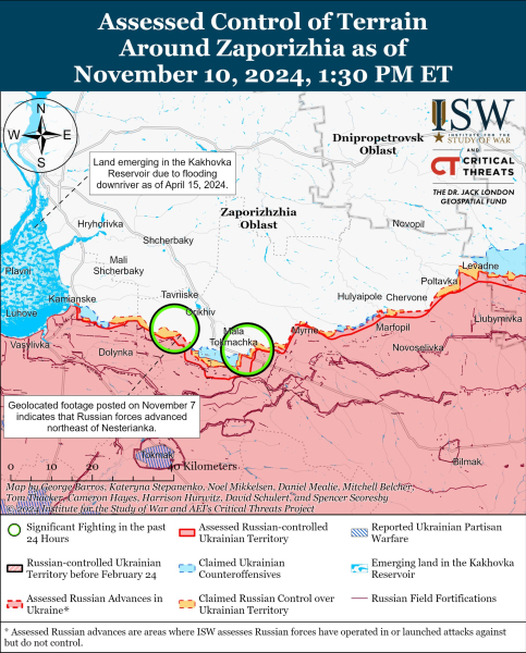 Mappa delle operazioni militari all'11 novembre 2024 - la situazione al fronte