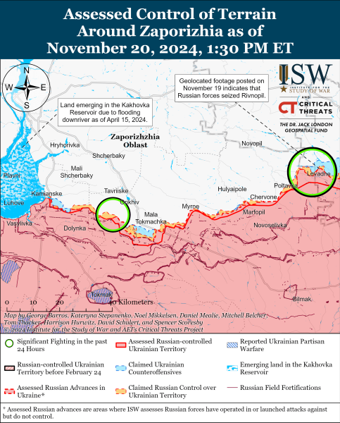 Mappa delle operazioni militari per il 21 novembre 2024 - situazione al fronte