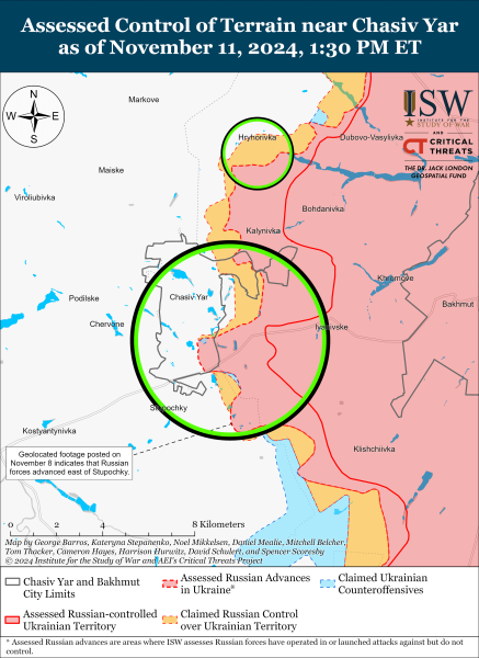 Mappa delle operazioni militari per il 12 novembre 2024 - situazione al fronte