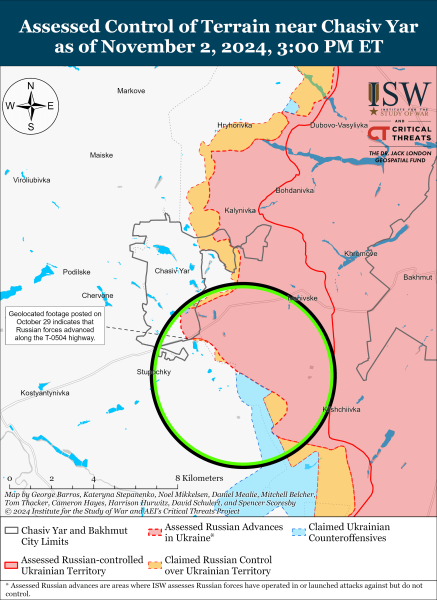 Mappa delle operazioni militari del 3 novembre 2024 - situazione al fronte