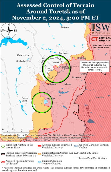 Mappa delle operazioni militari del 3 novembre 2024 - situazione al fronte