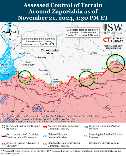 Mappa delle operazioni militari per il 22 novembre 2024 - situazione al fronte