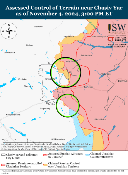 Mappa delle operazioni militari del 5 novembre 2024 - situazione al fronte