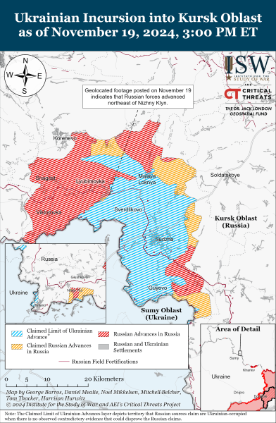 Mappa delle operazioni militari del 20 novembre 2024 - la situazione al fronte 