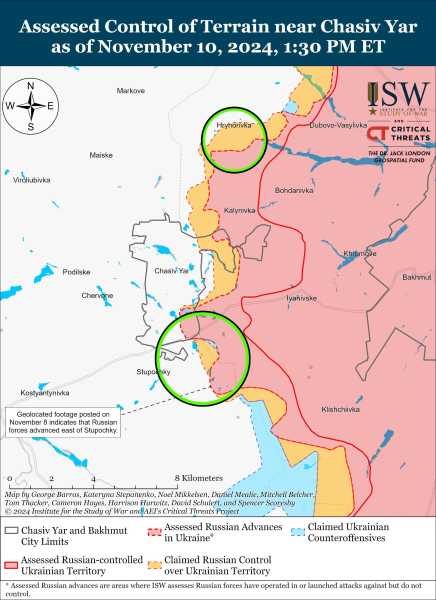 Mappa delle operazioni militari all'11 novembre 2024 - la situazione al fronte