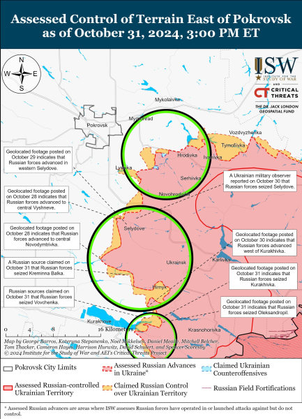 Mappa delle operazioni militari per il 2 novembre 2024 - situazione alla front