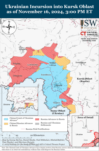 Mappa delle operazioni militari per il 17 novembre 2024 - la situazione al fronte 