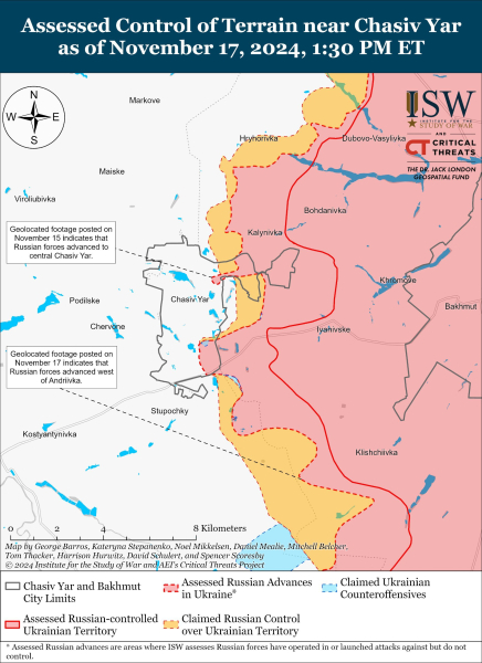 Mappa delle operazioni militari al 18 novembre 2024 — situazione al fronte