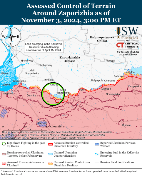 Mappa delle operazioni militari del 4 novembre 2024 - la situazione al fronte