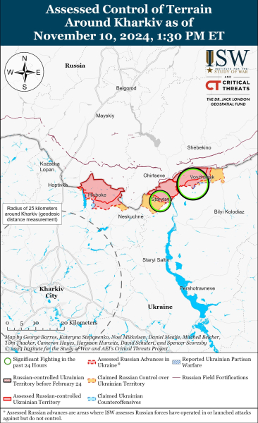 Mappa delle operazioni militari all'11 novembre 2024 - la situazione al fronte