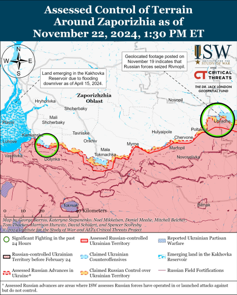 Mappa delle operazioni militari al 23 novembre 2024 — situazione al fronte