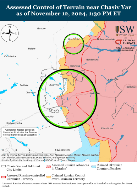 Mappa delle operazioni militari al 13 novembre 2024 — situazione al fronte