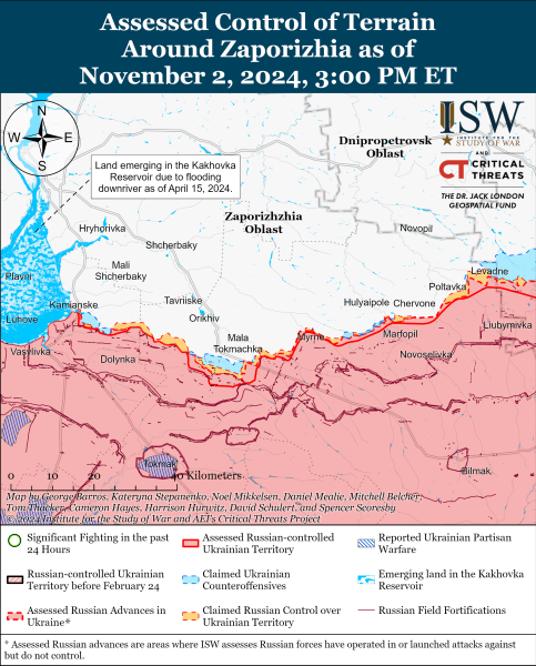 Mappa delle operazioni militari del 3 novembre 2024 - la situazione al fronte