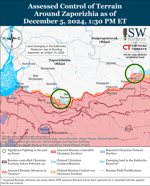 Mappa delle operazioni militari del 6 dicembre 2024 - la situazione al fronte