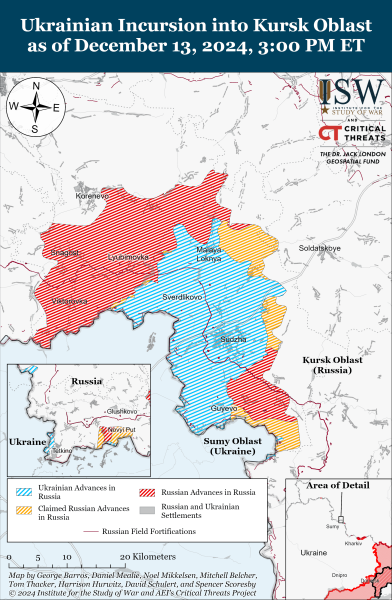 Mappa delle operazioni militari del 14 dicembre 2024 – situazione al fronte