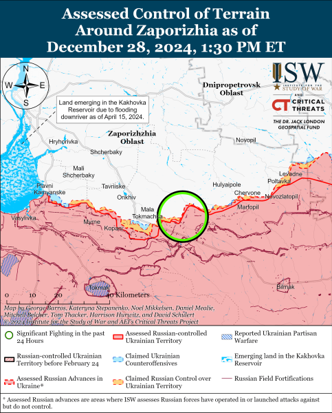 Mappa delle operazioni militari del 29 dicembre 2024 - situazione al fronte