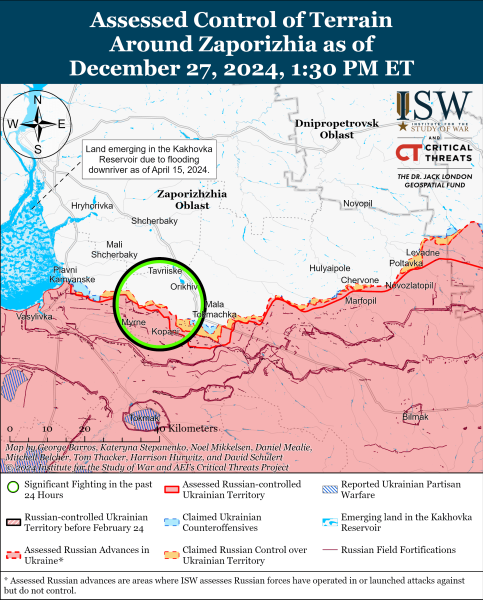 Mappa delle operazioni militari del 28 dicembre 2024 - situazione al fronte