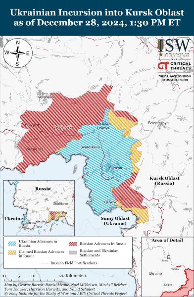 Mappa delle operazioni militari del 29 dicembre 2024 – situazione al fronte