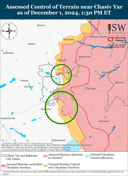 Mappa delle operazioni militari del 2 dicembre 2024 — situazione al fronte