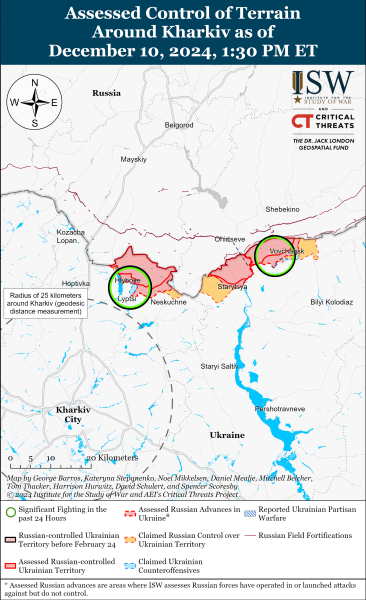 Mappa delle operazioni militari all'11 dicembre 2024 - situazione al fronte