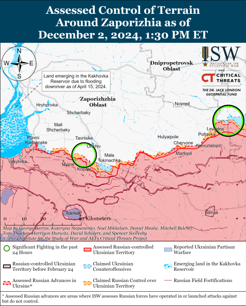 Mappa delle operazioni militari del 3 dicembre 2024 - situazione al fronte