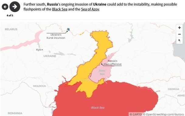 Il fronte della terza guerra mondiale in Europa: mostrate le mappe di Newsweek 