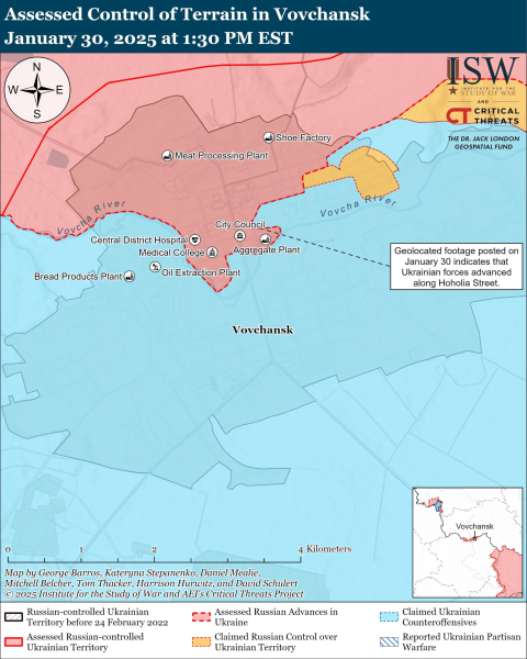 Mappa delle operazioni militari al 31 gennaio 2025 – situazione al fronte