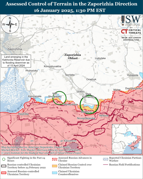 Mappa delle operazioni militari il 17 gennaio 2025 – situazione al fronte