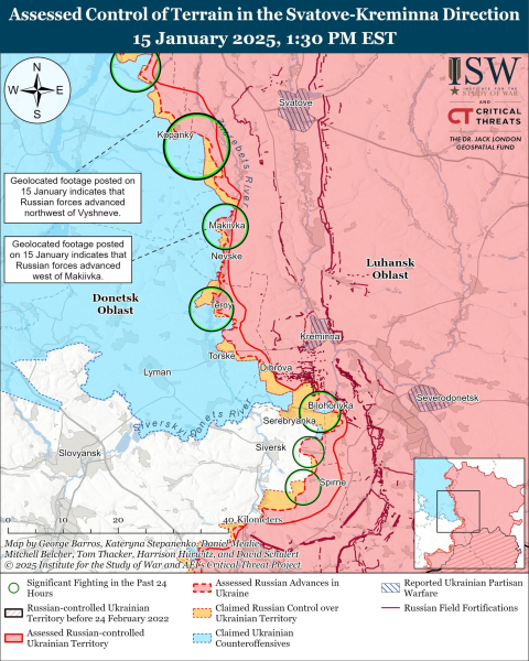 Mappa delle operazioni militari del 16 gennaio 2025 – situazione al fronte