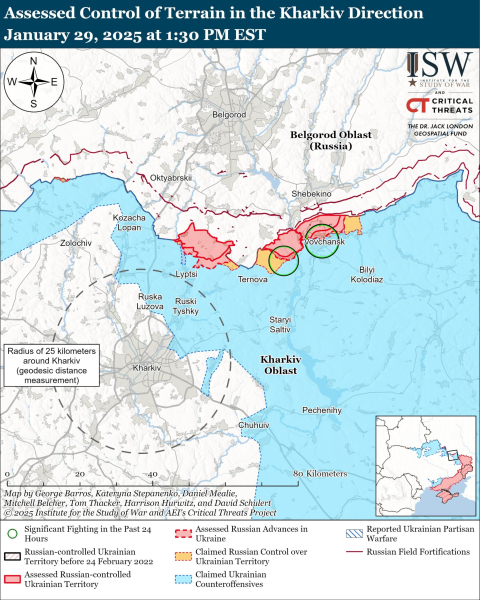 Mappa delle operazioni militari al 30 gennaio 2025 – situazione al fronte