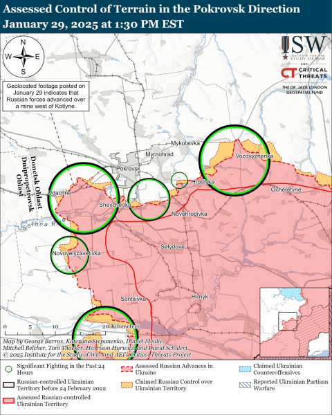 Mappa delle operazioni militari al 30 gennaio 2025 – situazione al fronte